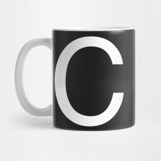 Helvetica C in white Mug